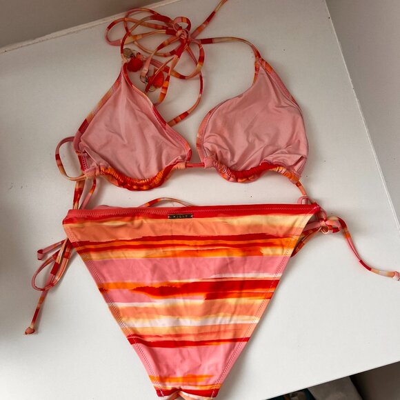 Milly Cabana Sunset Stripe Bikini Set (Size M) - Picture 3 of 5